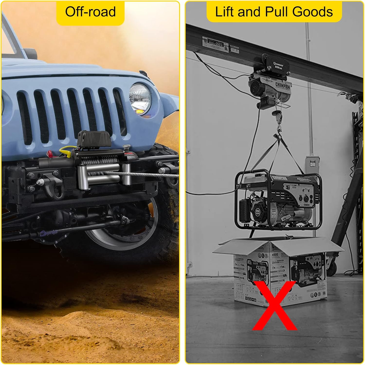 VEVOR Electric Winch 15500lb Truck Winch with Wireless Remote Control B633