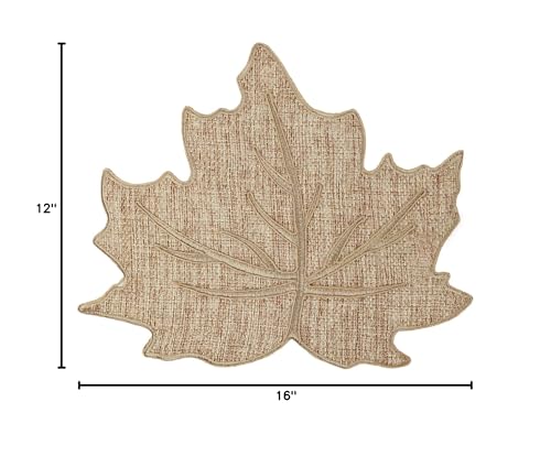 Snowflake Burlap Christmas Placemats Set of 4 for Round Table H634