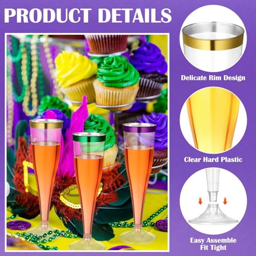 36 Pcs Plastic Champagne Flutes 4.5 oz Clear Toasting Glasses for Party V61372