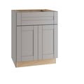 Contractor Express Cabinets SB24-XVG Veiled Gray Shaker Assembled Plywood 24 in. x 34.5 in. x 24 in. Sink Base Kitchen Cabinet w