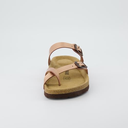 CUSHIONAIRE Women's Luna Cork Footbed Sandal I795