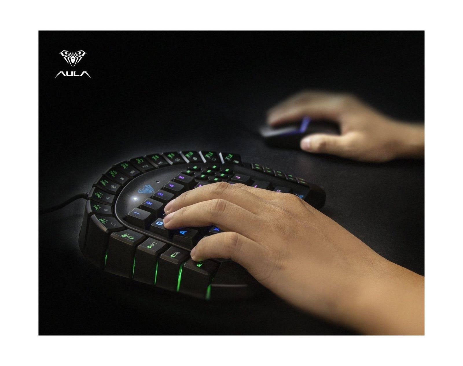 Aula Excalibur Master One-Hand Gaming Keyboard RGB Backlight Mechanical P545