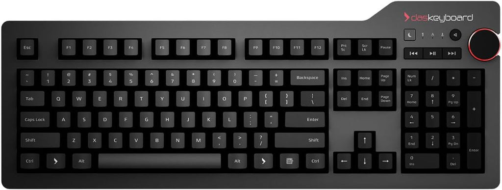 Das Keyboard 4 Professional Wired Mechanical Keyboard, Cherry MX Brown, Aluminum Top, Black D662147