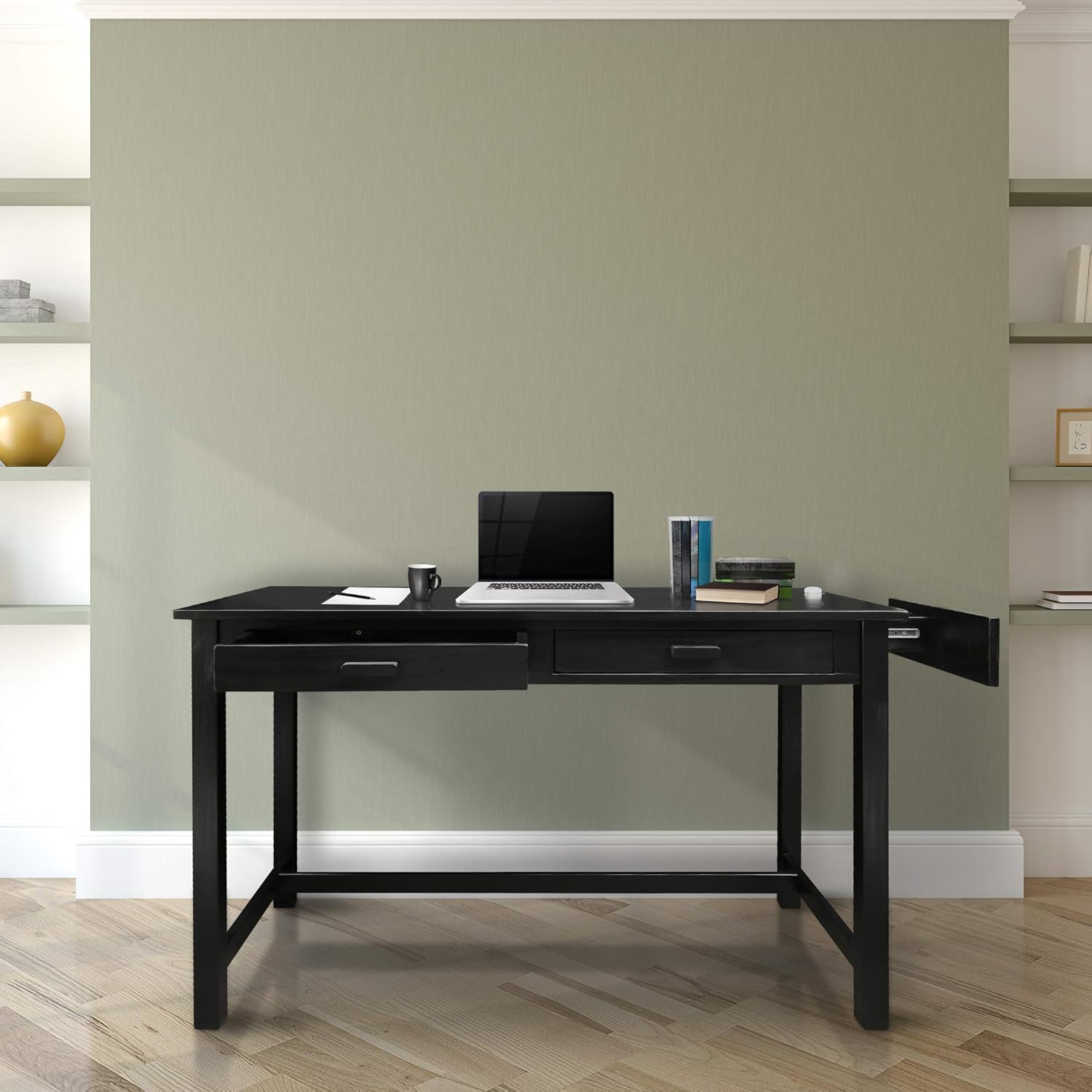 Casual Home Jefferson Work Desk Side Drawer, Black T1328