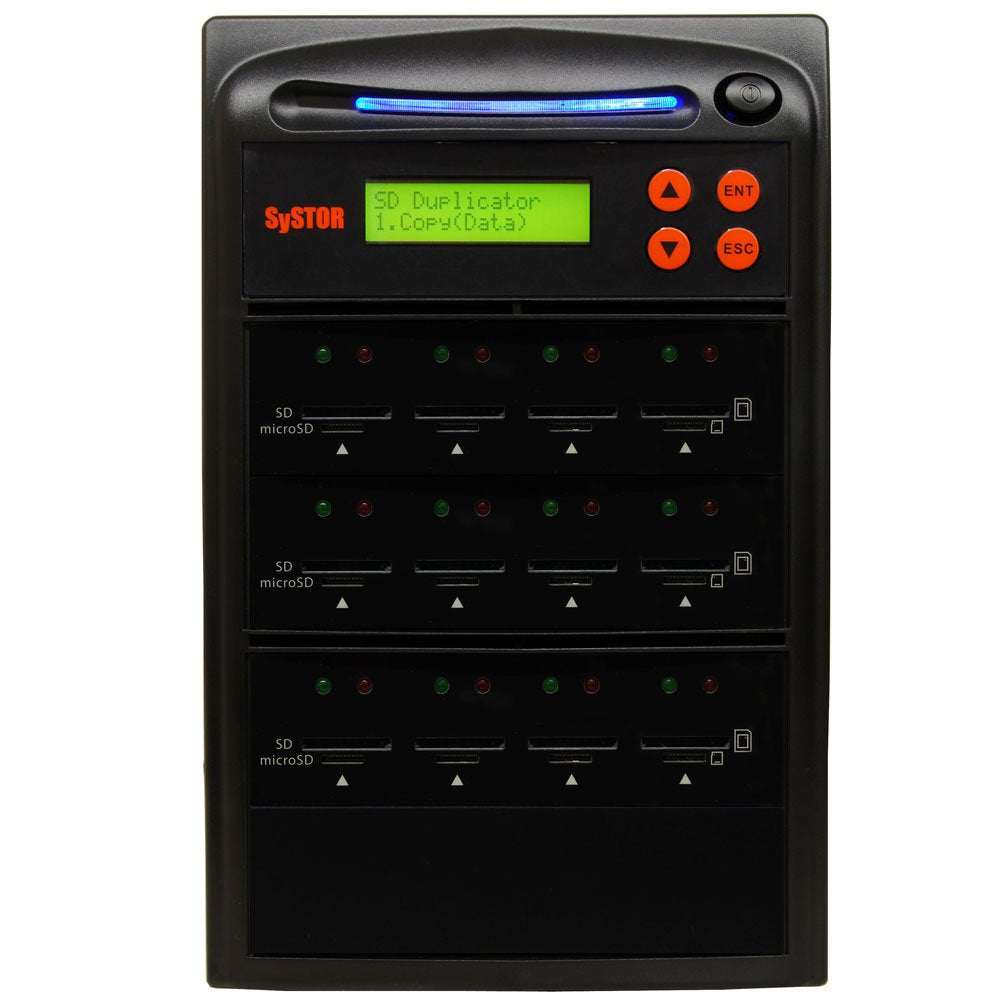 Systor 1:7 SD/microSD Card Duplicator, Standalone Flash Memory Copier & Eraser J12127