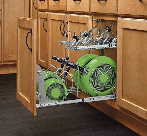 Rev-A-Shelf 5CW2-1222-CR 12 in. Pull-Out 2-Tier Cabinet Cookware Organizer Z815