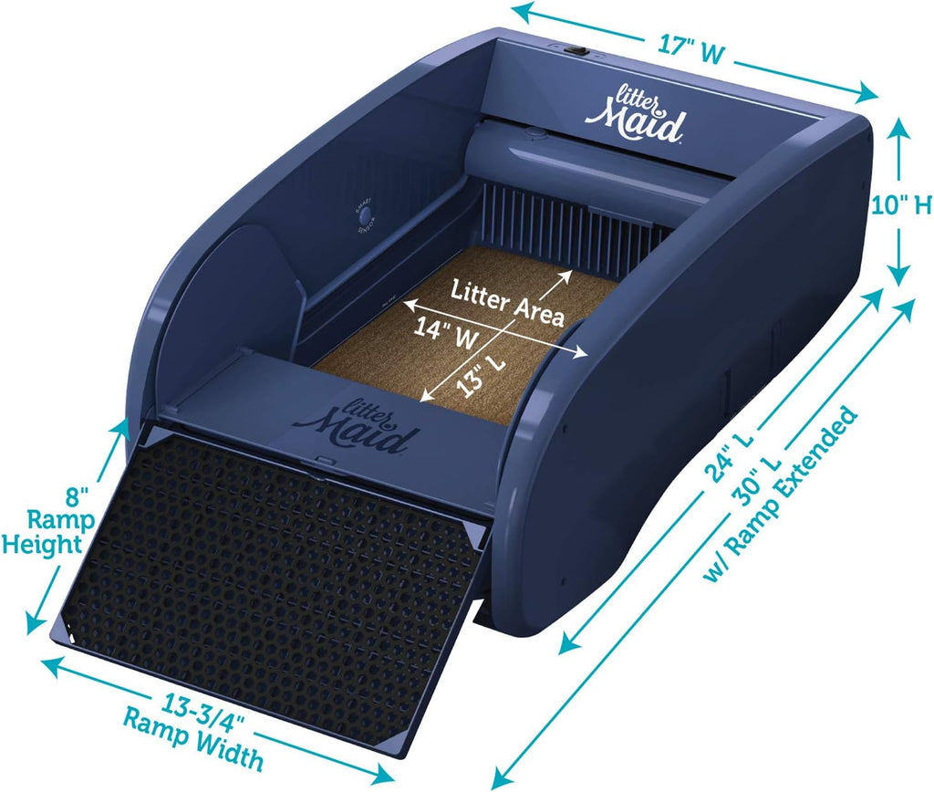 LitterMaid® Single Cat Self-Cleaning Litter Box, Blue J57189