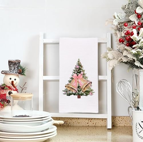 Christmas Tree Kitchen Towels - Neutral Christmas Hand Towels, 16 x 24 Inch V47794