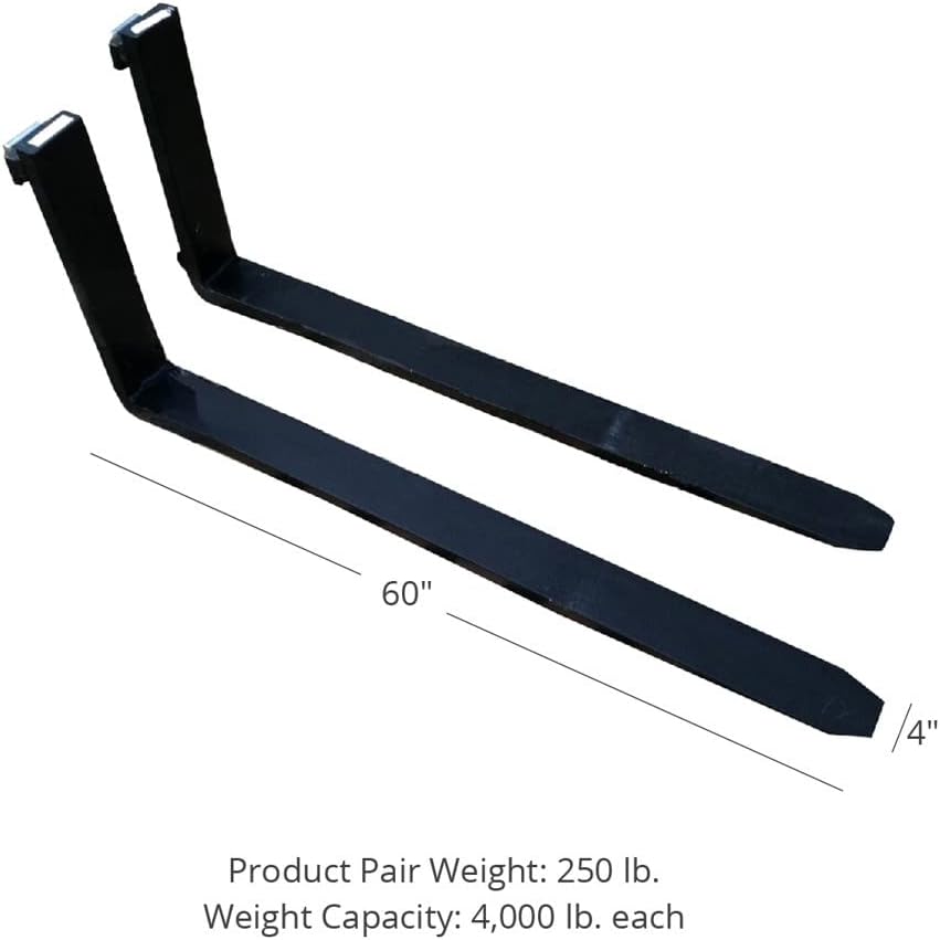 Titan Attachments 60 Pallet Fork Blades, 4000 LB Capacity V2087