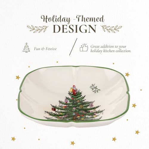 Spode Christmas Tree 14-Inch Tree-Shaped Porcelain Serving Platter H48565