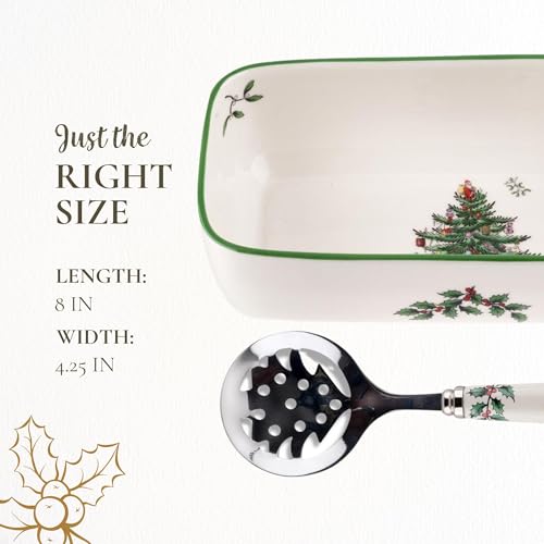 Spode Christmas Tree 14-Inch Tree-Shaped Porcelain Serving Platter H48565