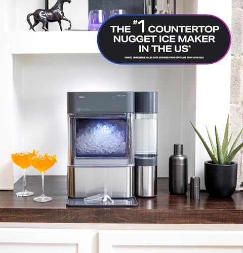 GE Profile Opal 2.0 XL Countertop Nugget Ice Maker with 1 Gallon Tank, Stainless Steel A2624
