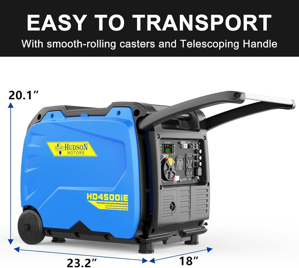 Hudson Motors 4500-Watt Portable Inverter Generator with Electric Start W9098