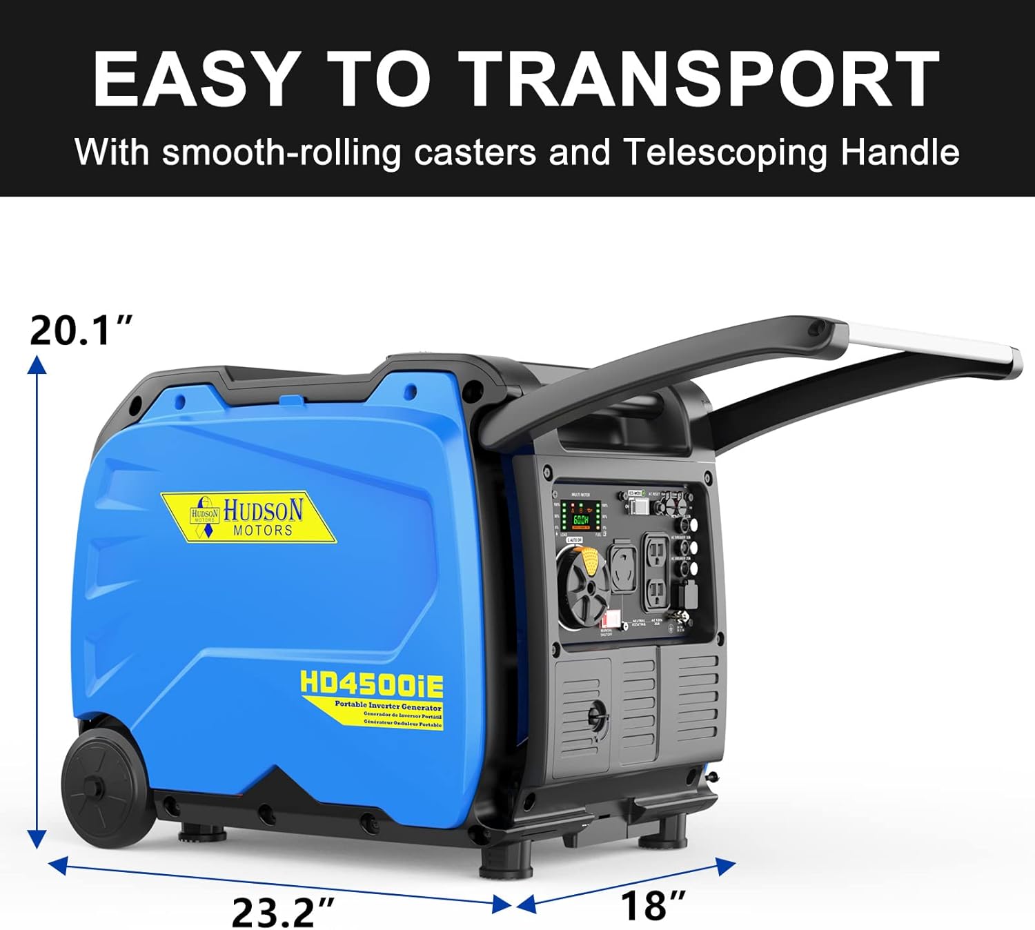 Hudson Motors 4500-Watt Portable Inverter Generator with Electric Start W9098