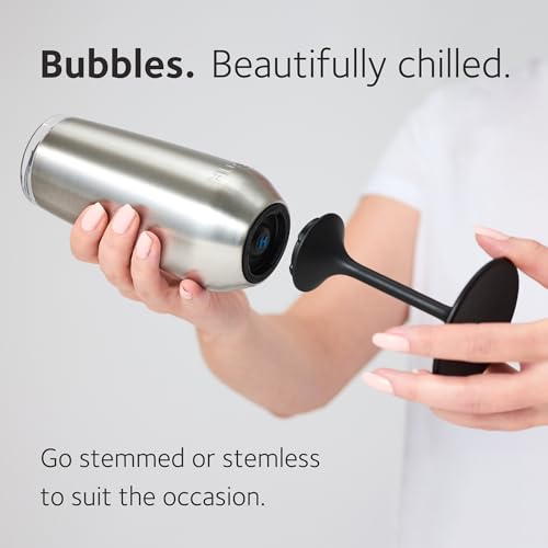 Huski Champagne Flute 8oz Stainless Steel with Lid T470030