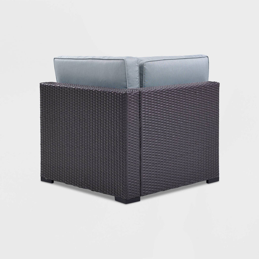 Crosley Brands Biscayne Outdoor Wicker Corner Chair Mist/Brown V633