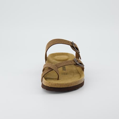 CUSHIONAIRE Women's Luna Cork Footbed Sandal I795
