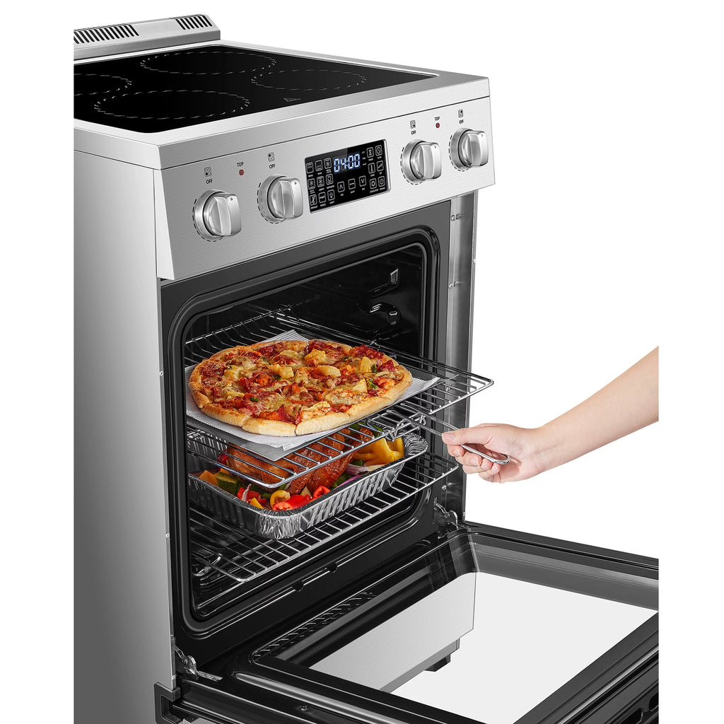 Lanbo 24 inch 2.9 Cu.ft Freestanding Electric Range with Air Fry and Convection Oven O961668