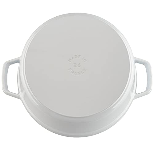 STAUB Cast Iron Dutch Oven 5.5-qt Round Cocotte, Black Matte P4487