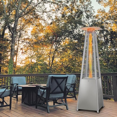 Hykolity Pyramid Patio Heater, 48000 BTU Propane, Bronze O1980