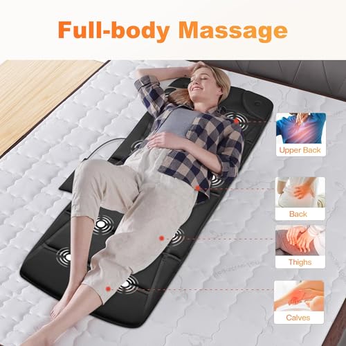 CILI Full Body Massage Mat with Heat and Vibration Q744