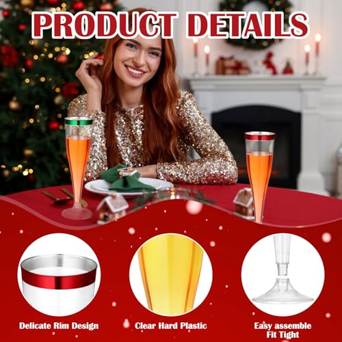36 Pcs Plastic Champagne Flutes 4.5 oz Clear Toasting Glasses for Party V61372