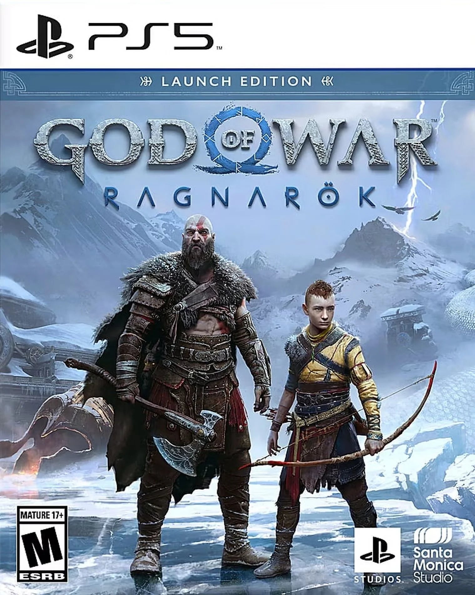 PlayStation 5 Slim Disc 2TB SSD God of War Ragnarok Bundle with Two Controllers and Charger Y18575