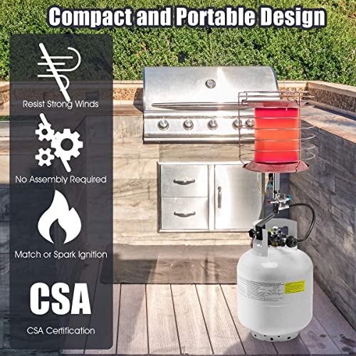 S AFSTAR 35,000-42,000 BTU Tank Top Propane Heater, Portable with Safety Shut-off G686480