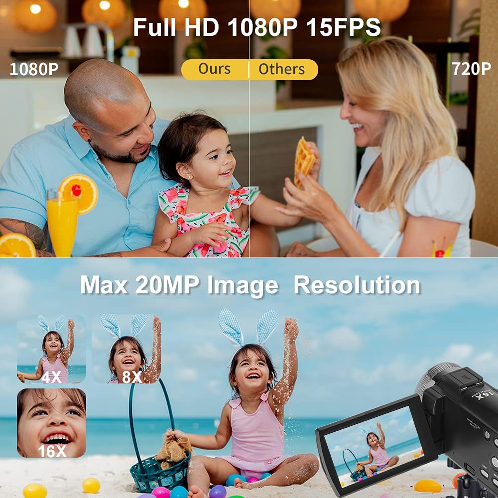 ORDRO V12 Digital Camcorder 1080P with IR Night Vision Q4448