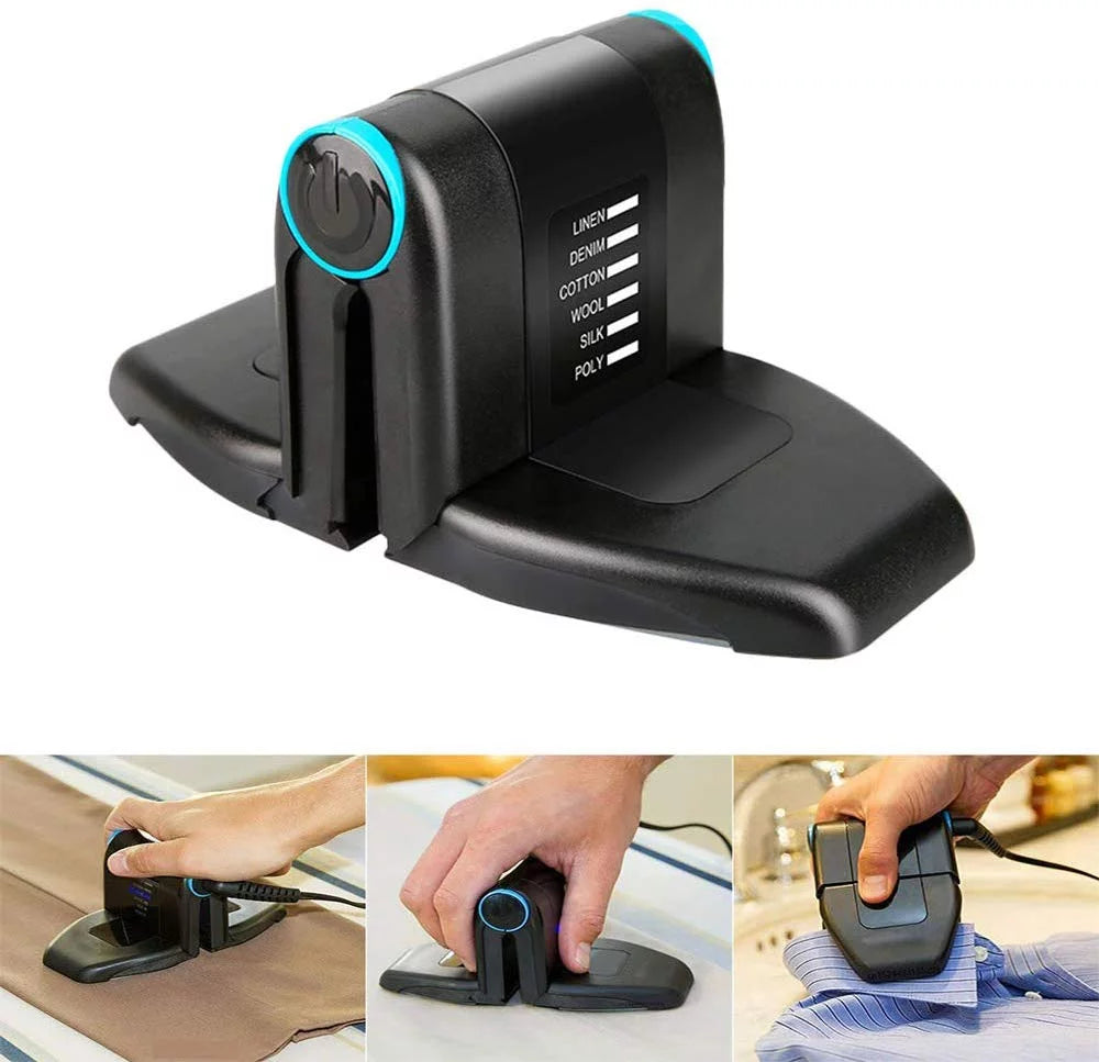 "Happyline" Folding Mini Travel Iron,Portable Electric Iron Double Ironing with Anti Slip Handle and Non-Stick Soleplate Portable Hand Held Steam Iron for Clothes.