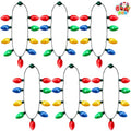 JOYIN 6 Packs Christmas LED Light Up Bulb Necklaces 9 Bulbs LED Necklace Holiday Xmas Costume Accessories for Christmas Party Favor Party Supply