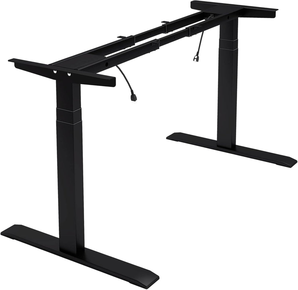 TOPSKY Dual Motor 3 Stage Electric Adjustable Standing Desk Frame Heavy Duty 300lb Load Capacity for Home Office (White Frame Only)