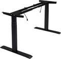 TOPSKY Dual Motor 3 Stage Electric Adjustable Standing Desk Frame Heavy Duty 300lb Load Capacity for Home Office (White Frame Only)
