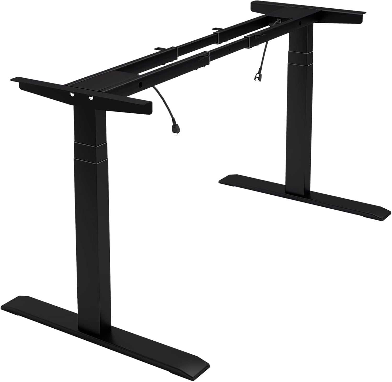 TOPSKY Dual Motor 3 Stage Electric Adjustable Standing Desk Frame Heavy Duty 300lb Load Capacity for Home Office (White Frame Only)
