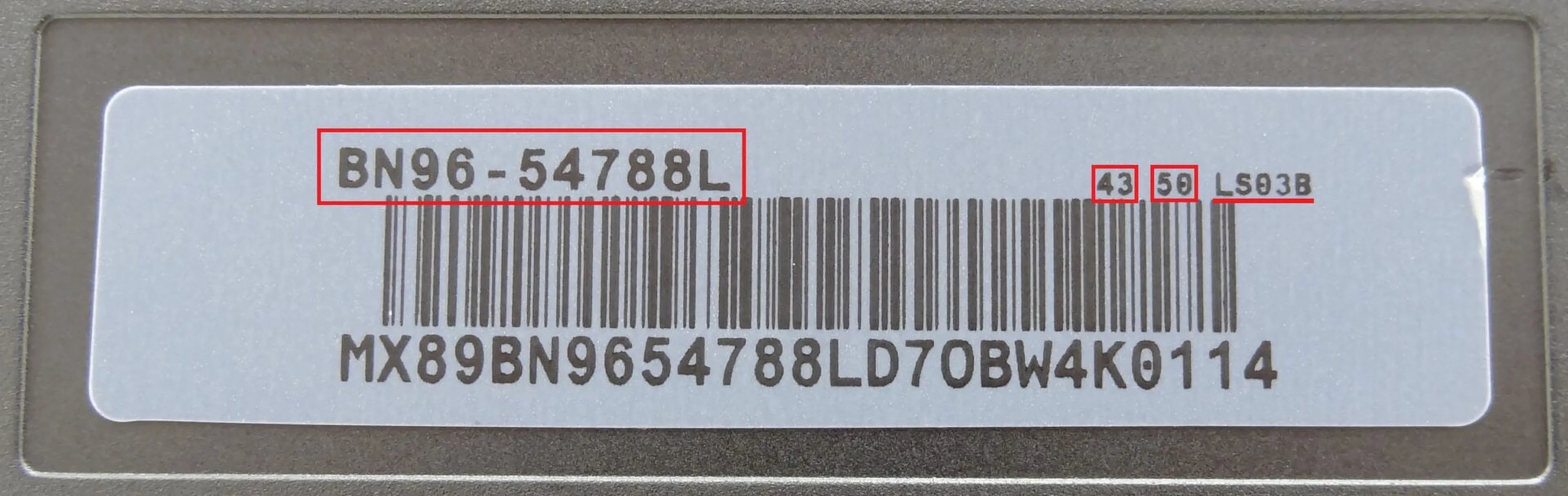 Samsung QN50LS03B QN43LS03B One Connect BN96-54788L X1076