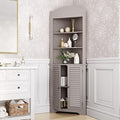 Tall Corner Cabinet, Taupe