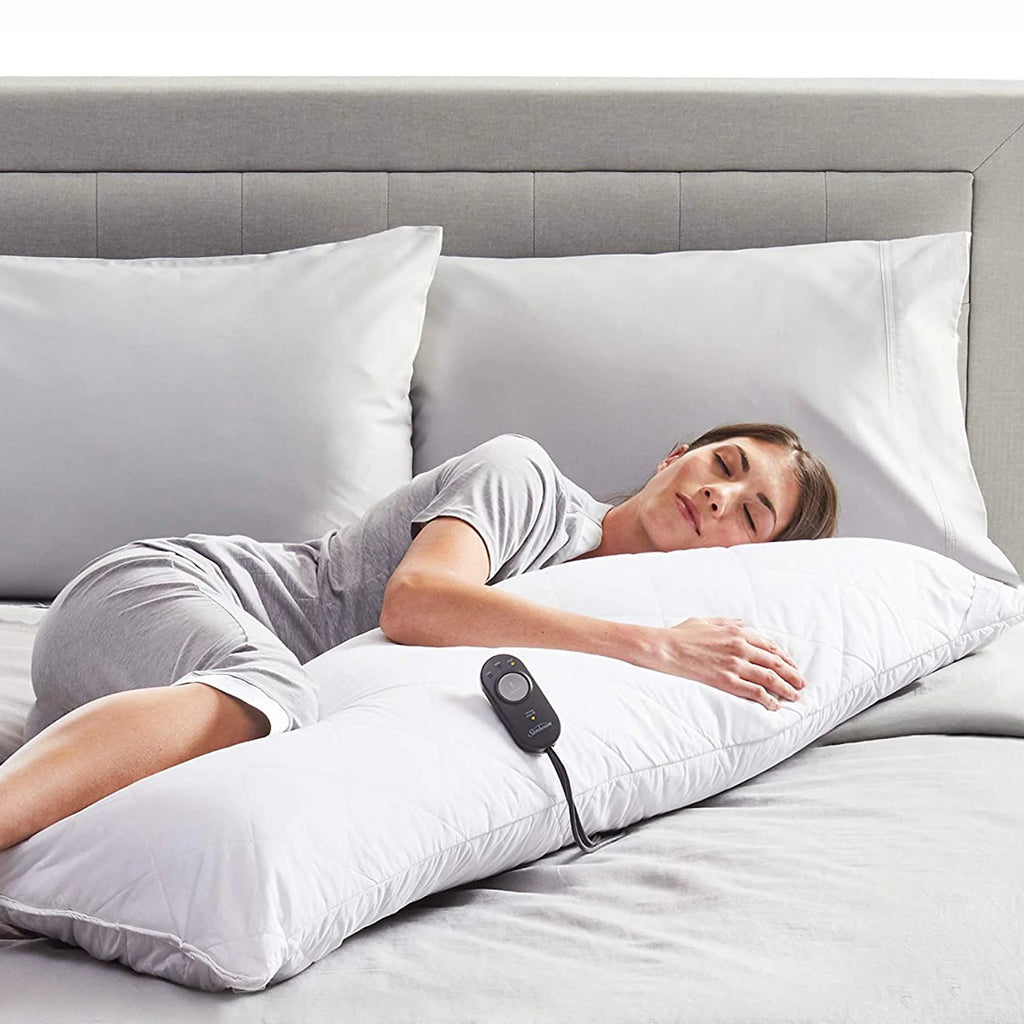 Sunbeam Full Size Heated Blanket with WiFi and Heated Body Pillow W57851
