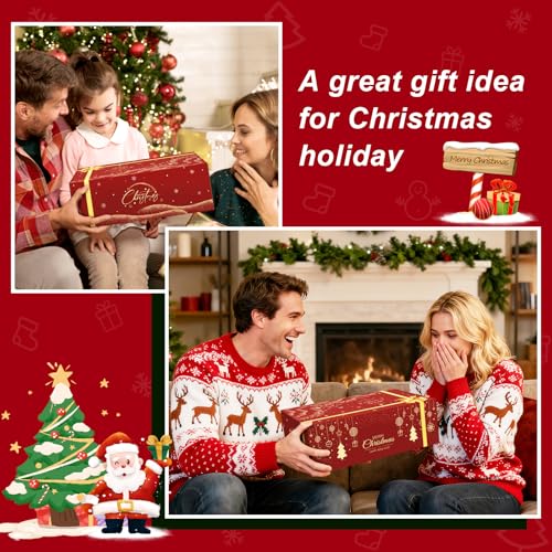 QIKSION Christmas Coffee Mugs Set of 6, 14oz Ceramic C635