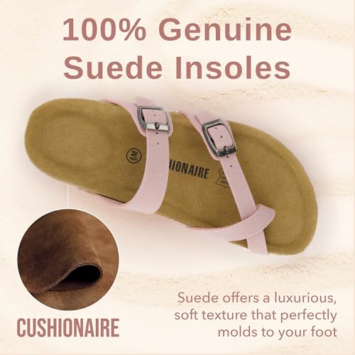 CUSHIONAIRE Women's Luna Cork Footbed Sandal I795