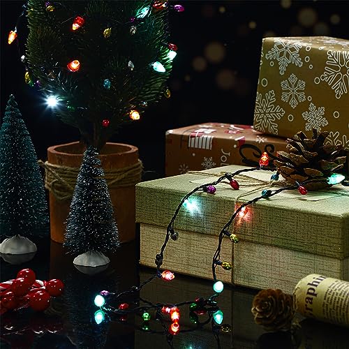 Liliful 18 Pcs Christmas Light Necklace Bulk LED Glow Necklaces for Xmas Party Favors G8282