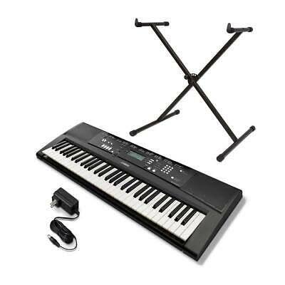 Yamaha EZ220 Keyboard with Lighted Keys, Stand and Power U4104