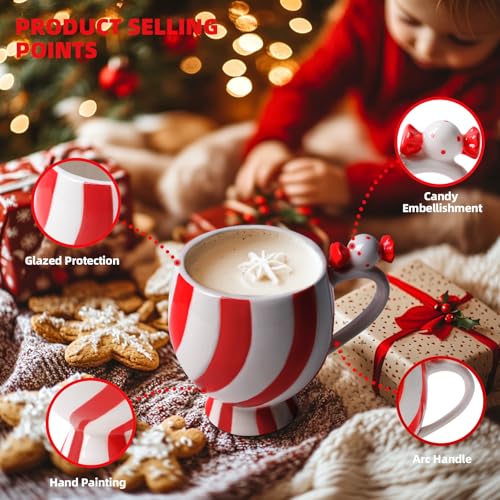 Christmas Ceramic Candy Shape Coffee Mug with Handle 12oz X12827