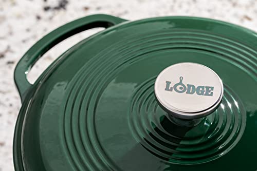 Lodge 6 Quart Enameled Cast Iron Dutch Oven with Lid, Indigo A835868