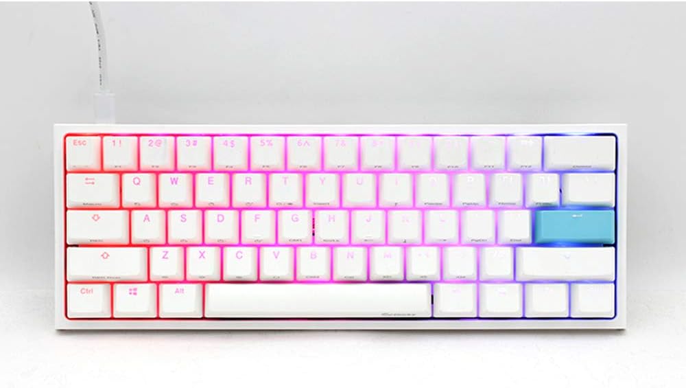 Ducky One 2 Mini Pure White RGB 60% Double Shot PBT Mechanical Keyboard S4267