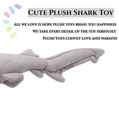 FRANKIEZHOU Goblin Shark Plush Toy 26in Lifelike L764