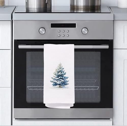 Christmas Tree Kitchen Towels - Neutral Christmas Hand Towels, 16 x 24 Inch V47794